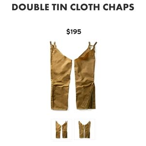Filson Oil Finish Double Tin Cloth Chaps Long  NWT